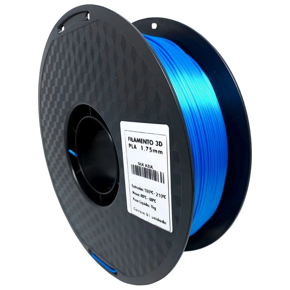 Filamento 3D - PLA SILK Azul - Rolo 1KG (1.75mm)