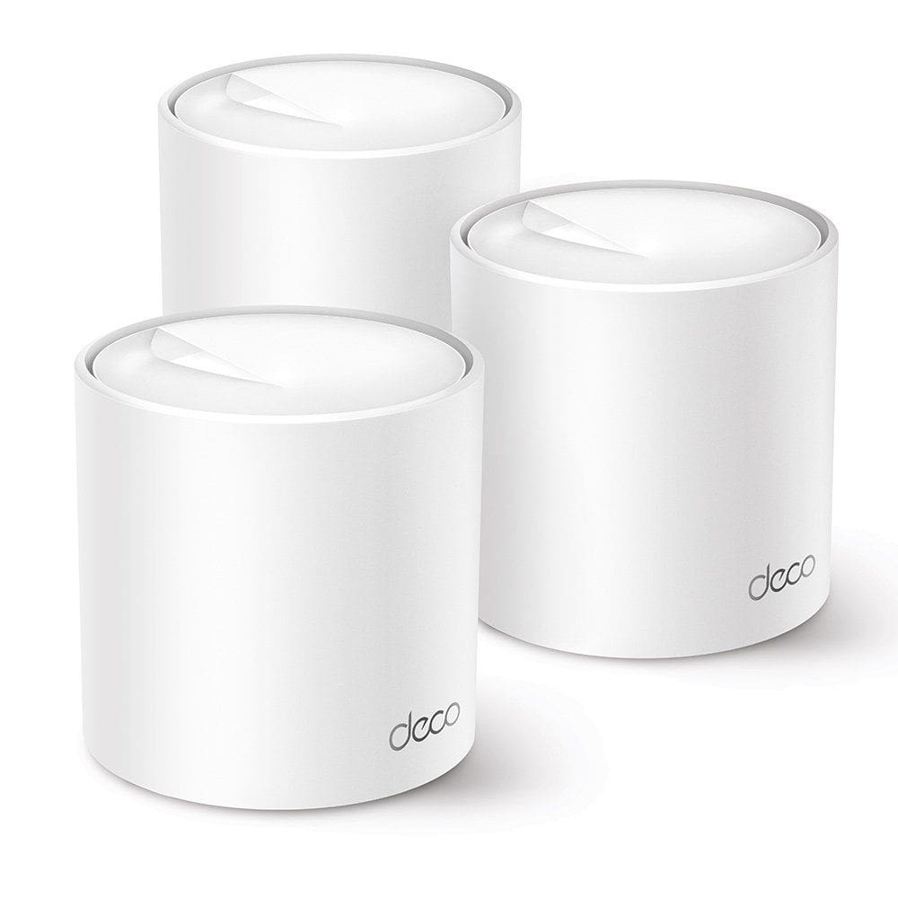 Kit 3 Unidades Roteador Mesh TP-Link Deco X50 Wi-Fi 6 Dual Band 2,4/5GHz AX3000 Gigabit HE160