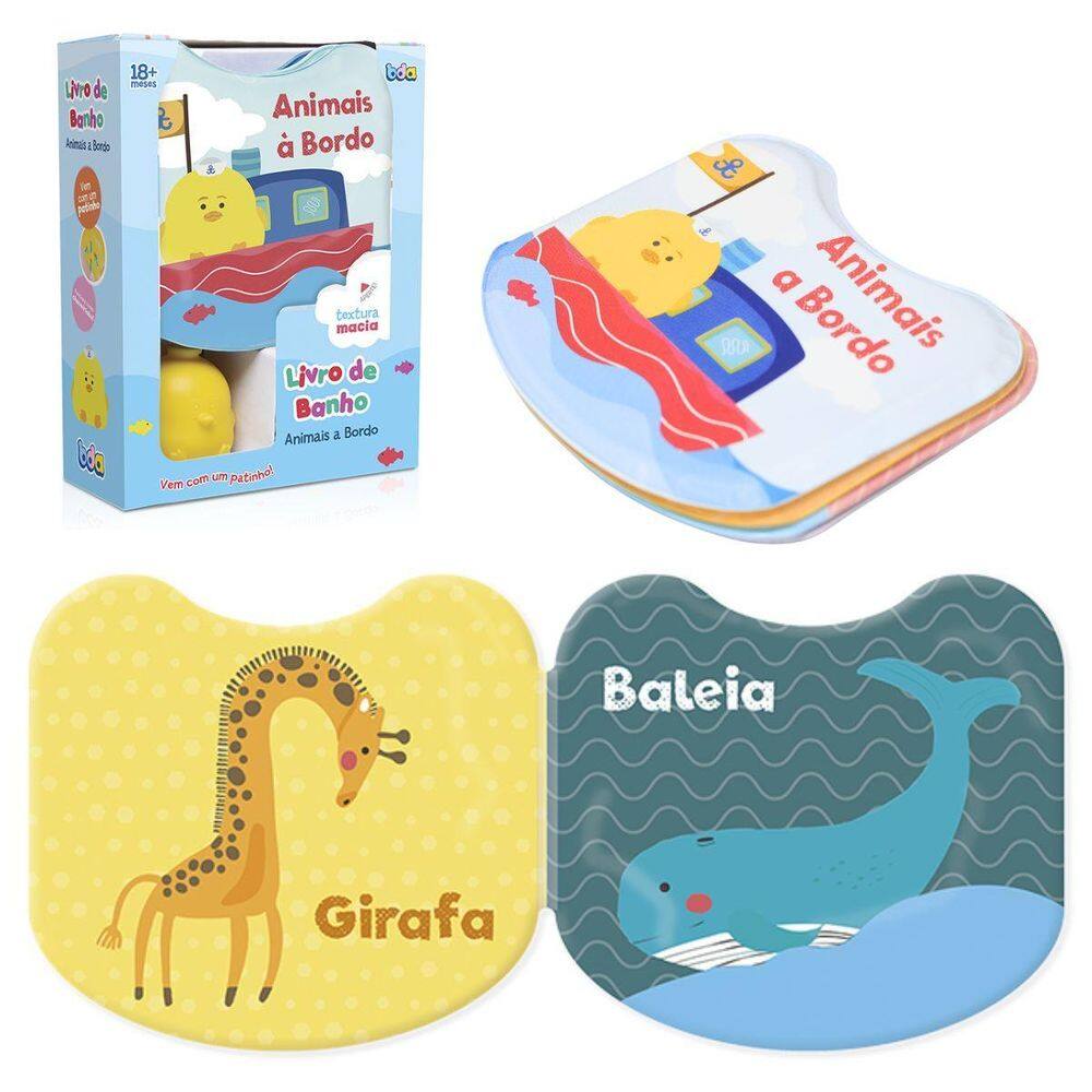 Livro De Banho Animais A Bordo Com Patinho 3328 - Toyster
