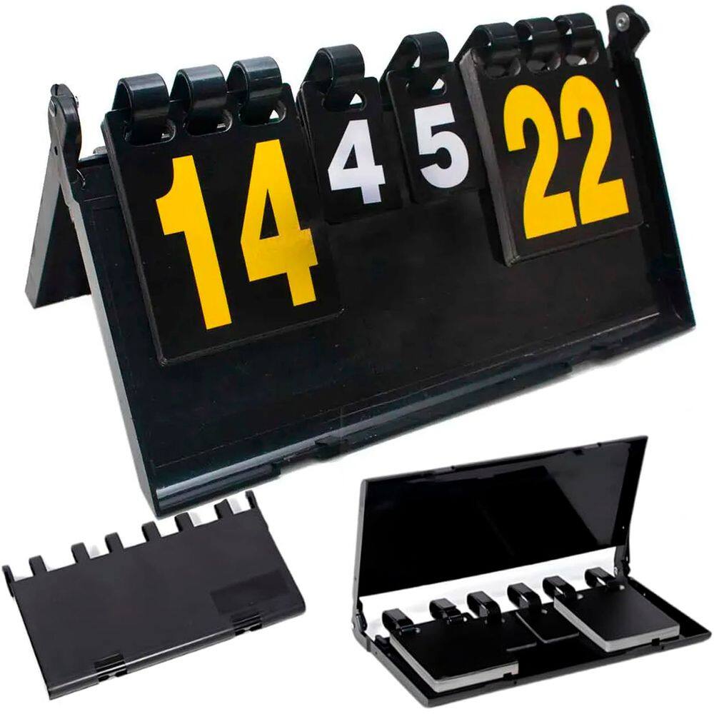 Placar Mesa Marcador Pontos Sets Manual Dobravel Portatil Esporte Volei Futebol Basquete Badminton