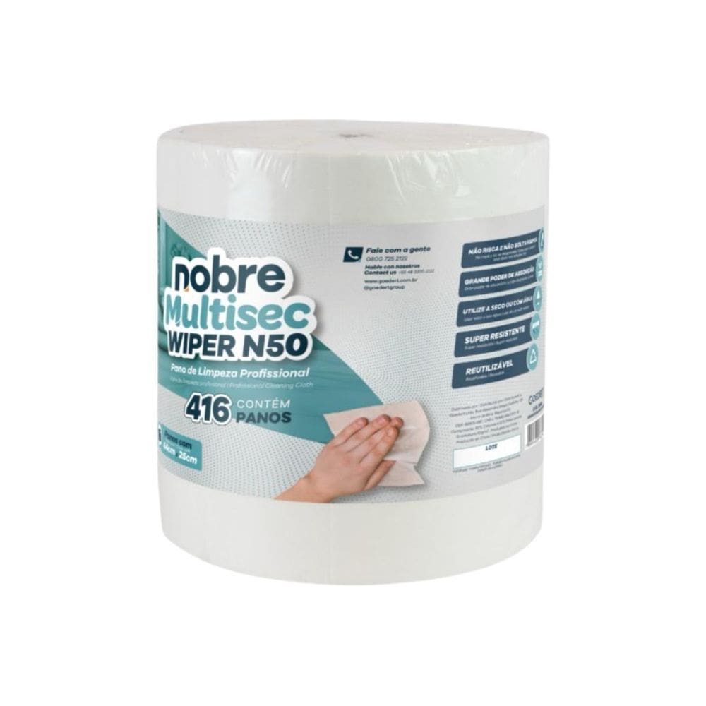 Pano Limpeza Wiper N50 Branco Alta Absorção
