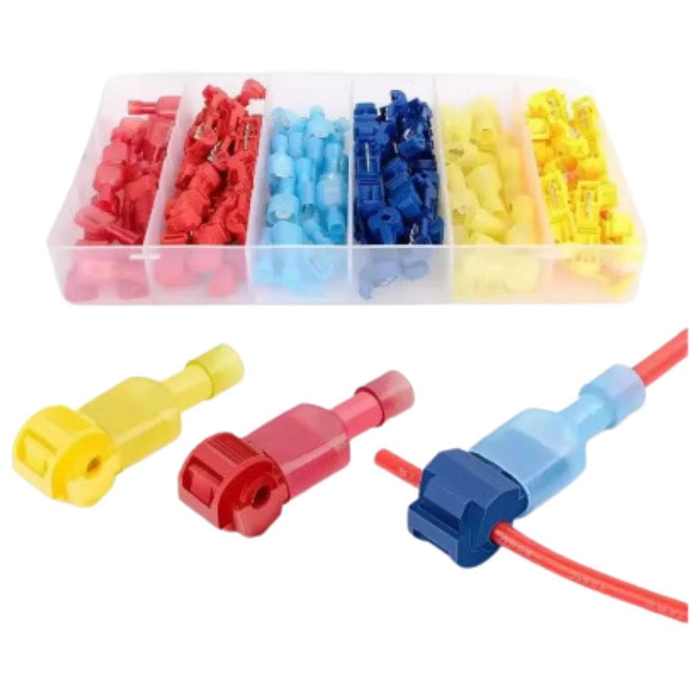 Kit 120 Conector Terminal Crimpagem Fios T-Tap Prova Dagua