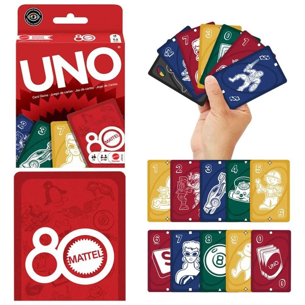 Jogo De Cartas Uno 112 Cartas Aniversario 80 Anos - Mattel