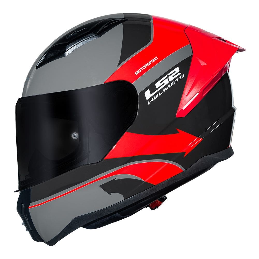 Capacete LS2 FF810 Vigo Vision Cinza e Vermelho