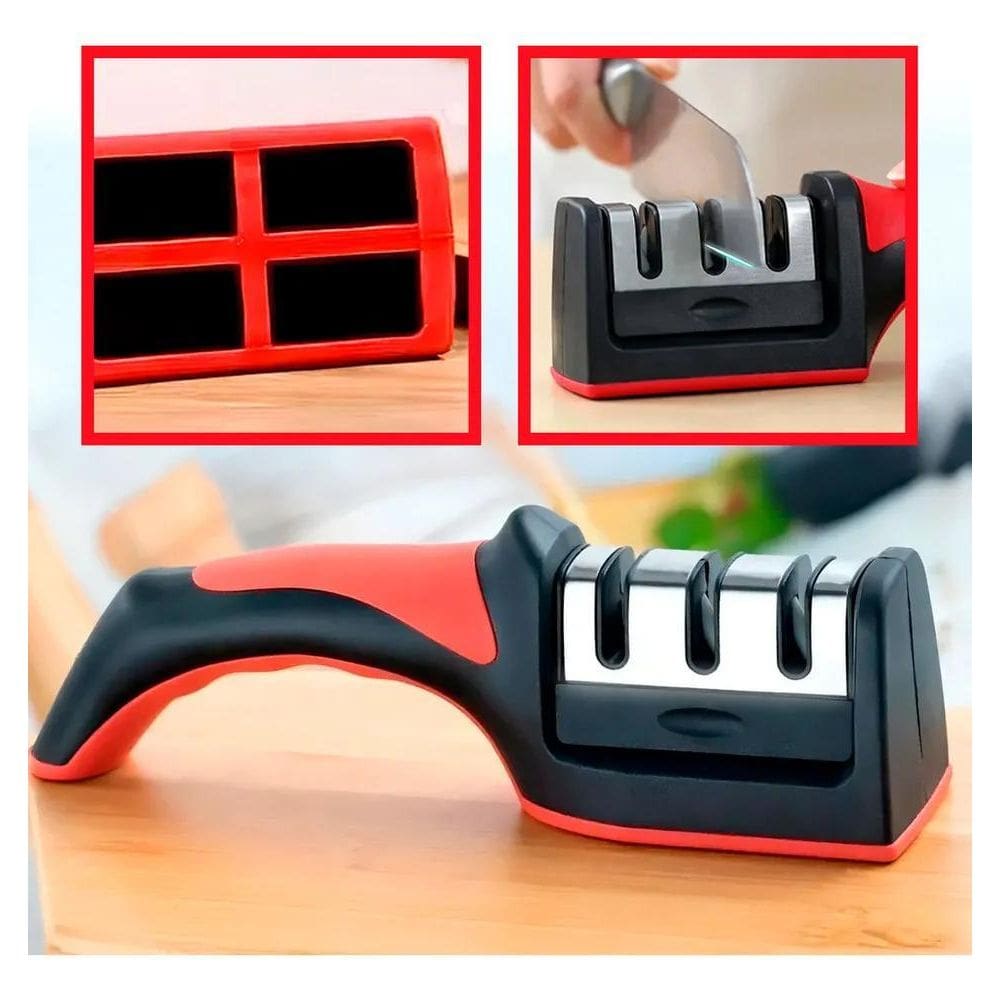 Afiador De Faca E Tesoura Amolador 3 Em 1 Diama