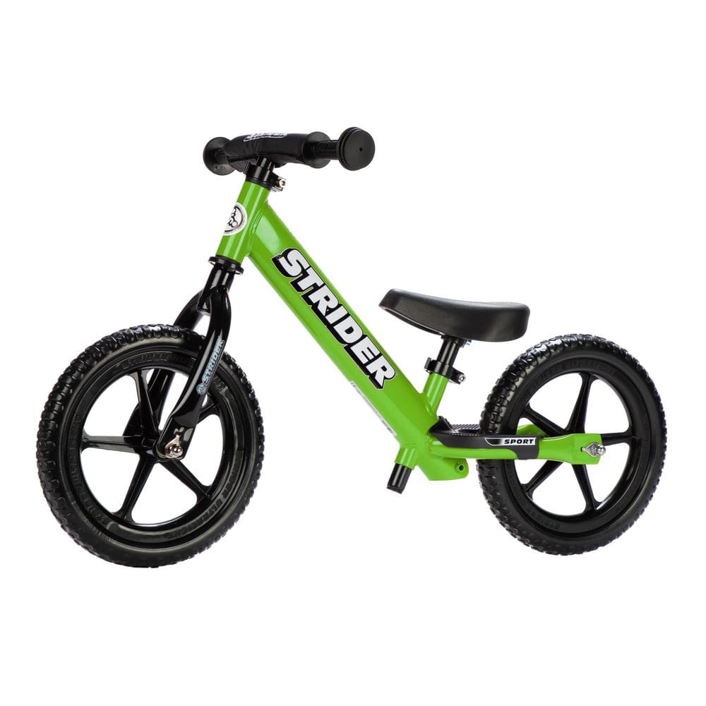 Balance Bike Strider Sport 12” verde para crianças de 1 a 4 anos
