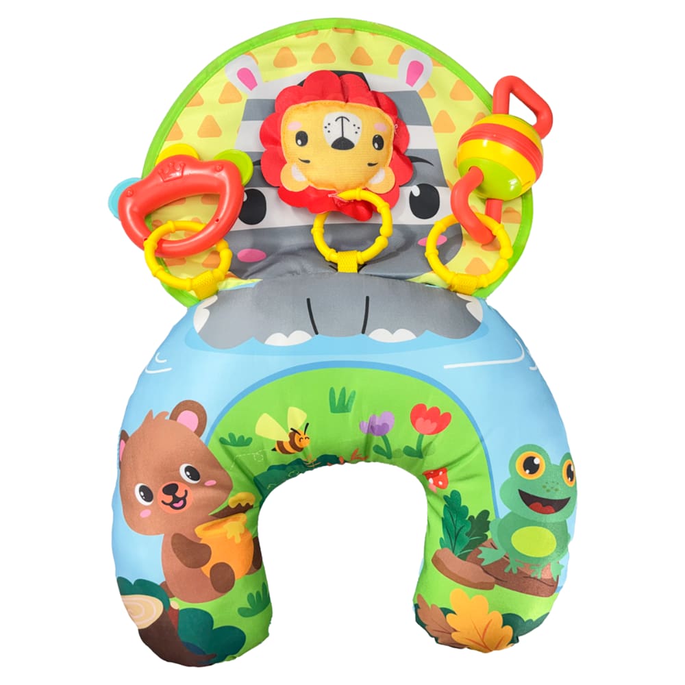 Almofada Atividade Bebê Tummy Time Chocalho Maxi Baby
