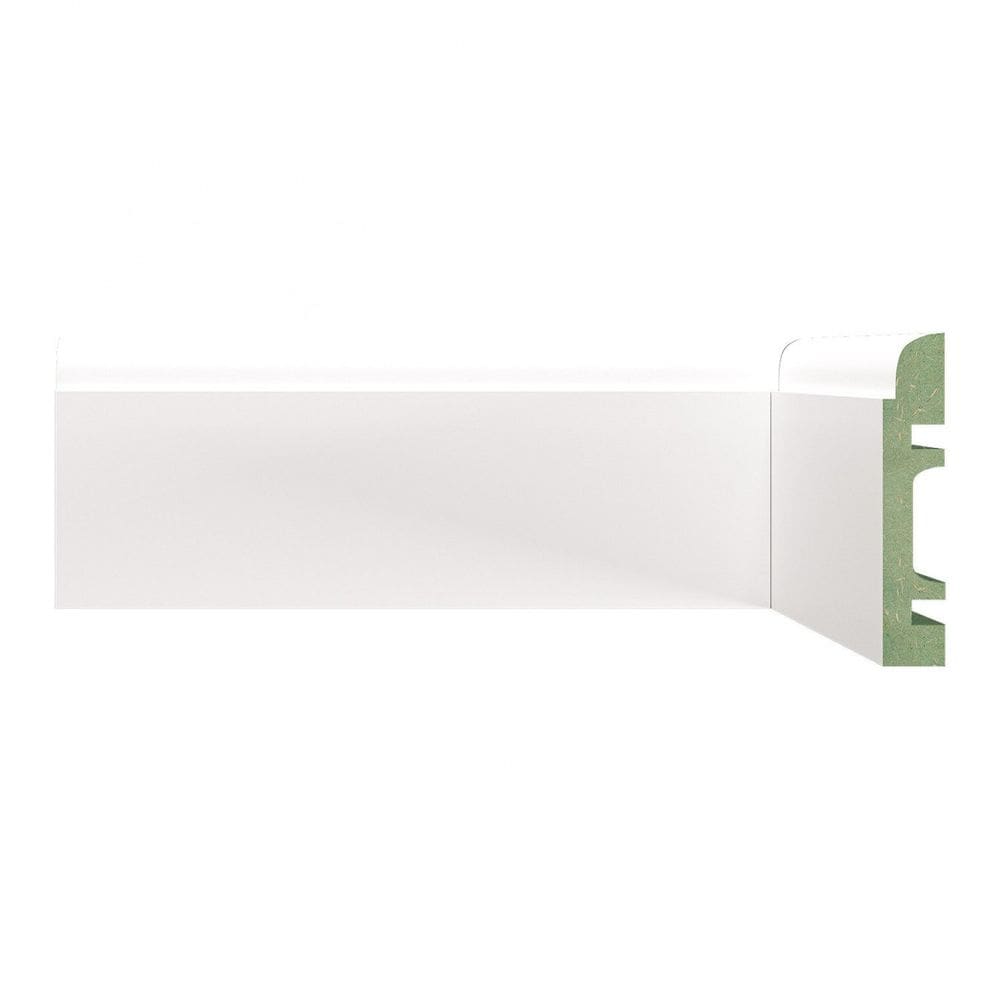 Rodapé de MDF Liso de 8cmX2,40m Rende 2,4m 804 Branco