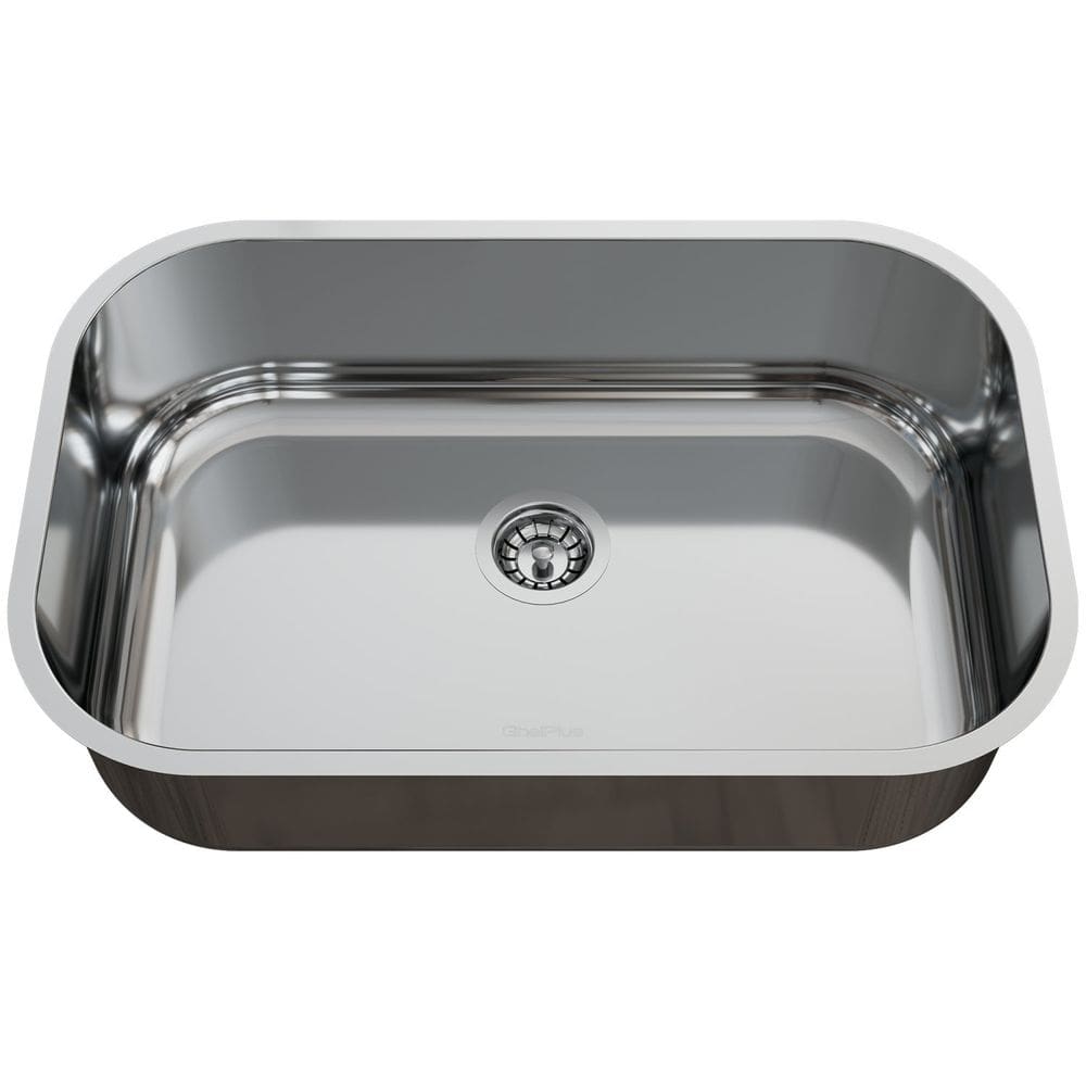 Cuba para Pia de Cozinha em Aço Inox N2 56x35x17cm Alto Brilho com Válvula GhelPlus Inox