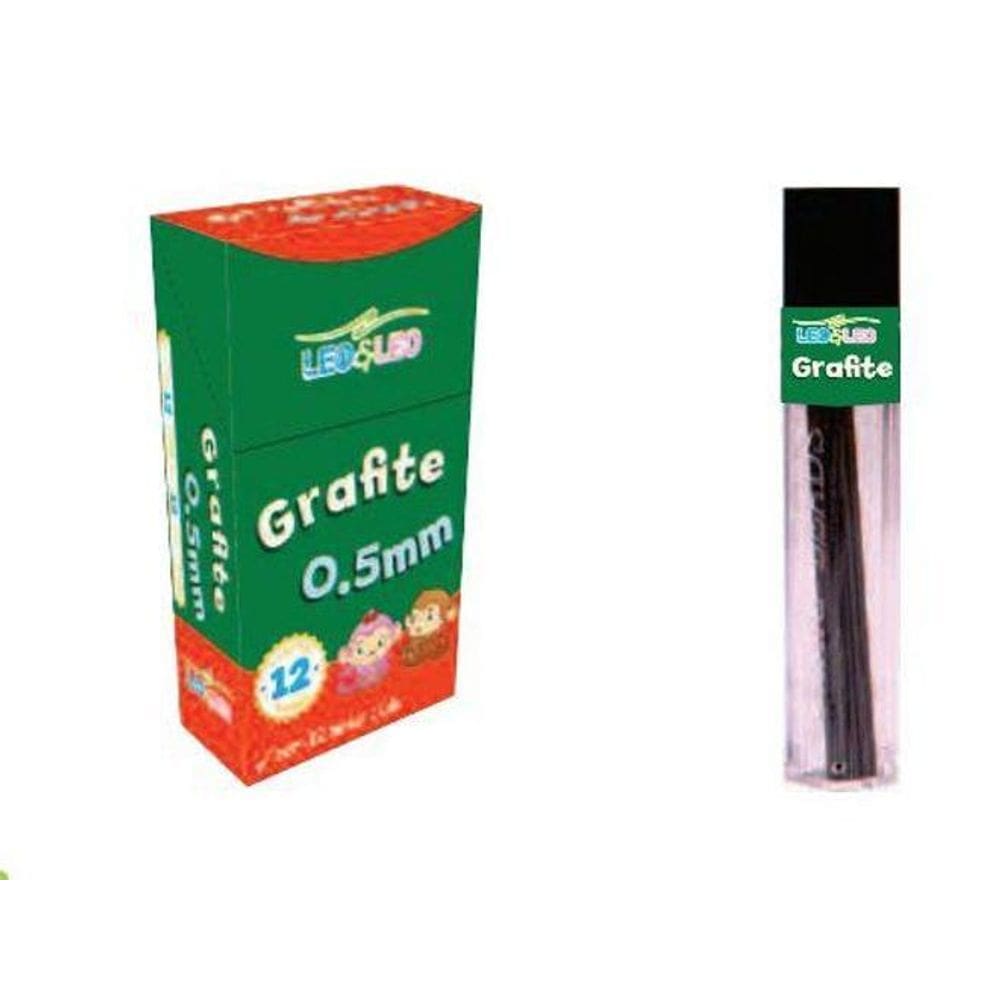 Grafite Para Lapiseira Ponta 0,5Mm C/12 Tubos Leo Leo  1Cx