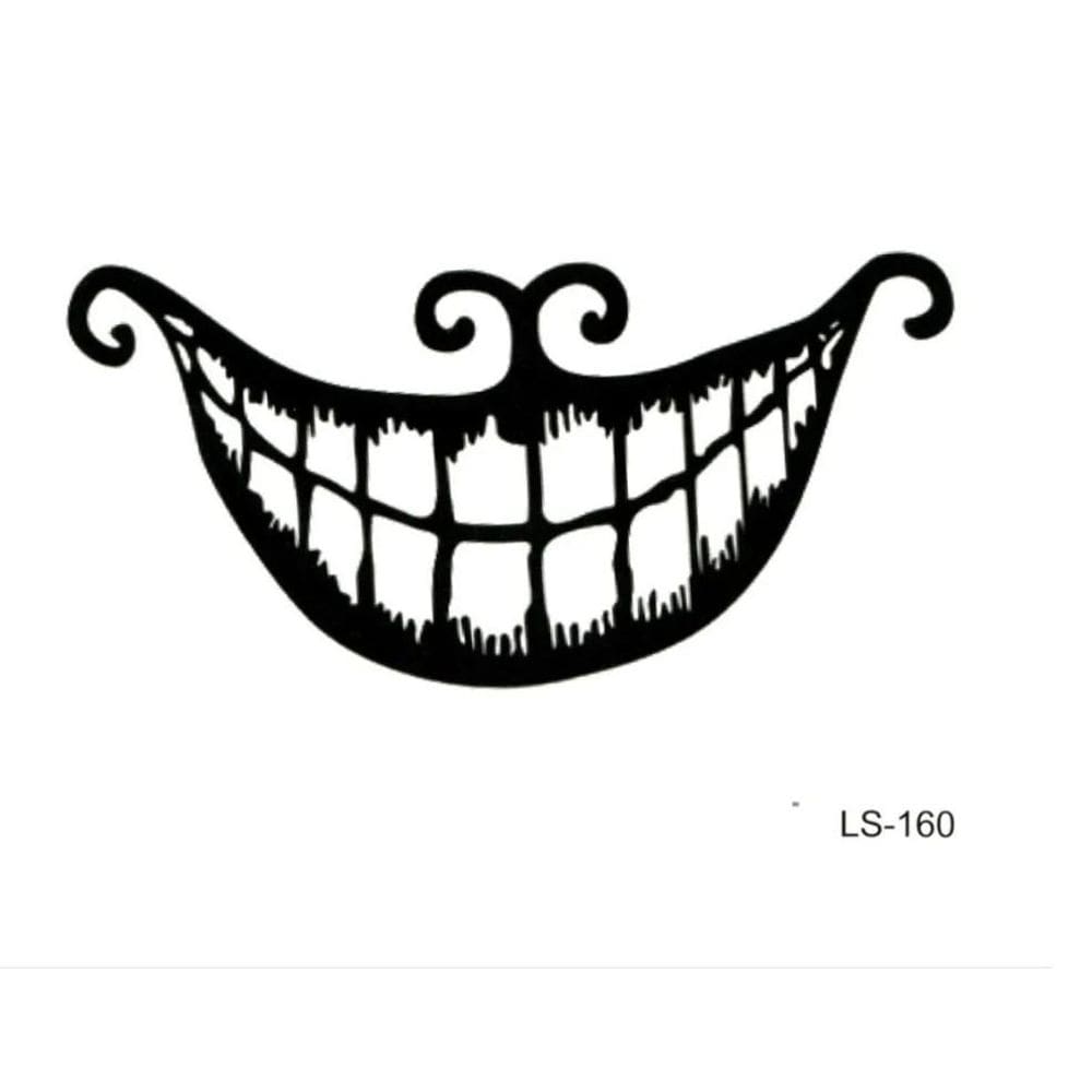 Tatuagem Temporária Delicada Cartela Palhaço Risada Terror