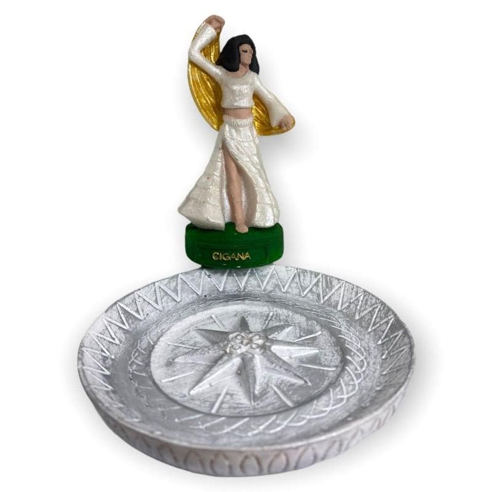 Incensário Cigana 12Cmresina Umbanda Candomblé-Selecione Cor