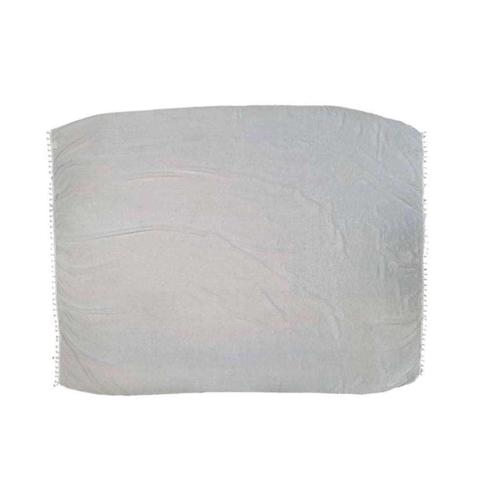 Canga De Praia 100% Viscose - Branca Lisa 1,60Mx1,10M