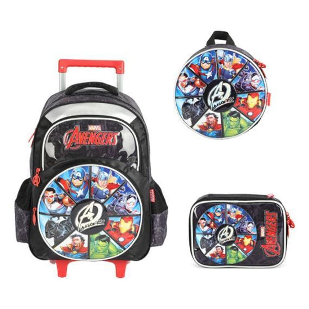 Kit Mochila De Rodinhas  Vingadores Avengers