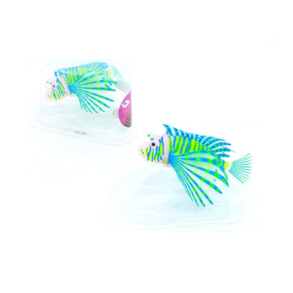 Enfeite Lionfish Peixe Maxxi Decoração Aquários Azul 15110B
