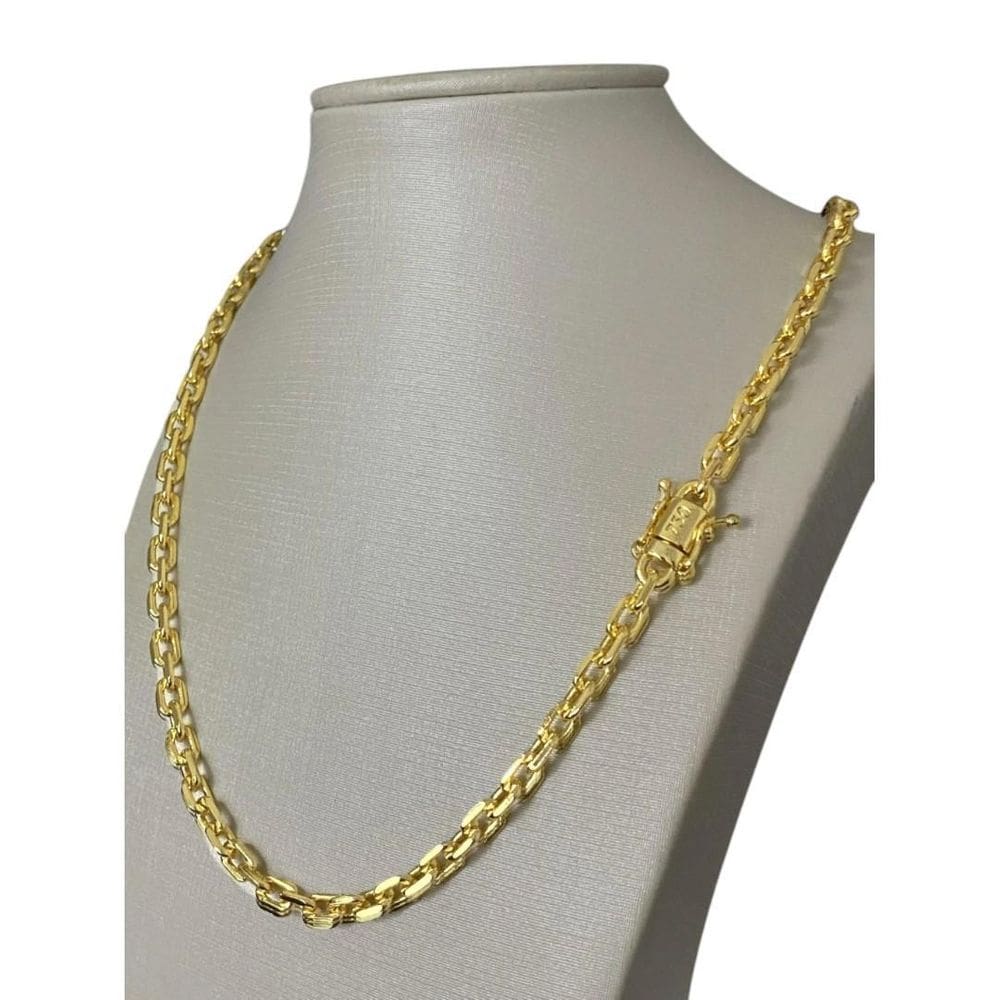 Cordão Cadeado 5Mm Feminino - Banhado A Ouro 18K