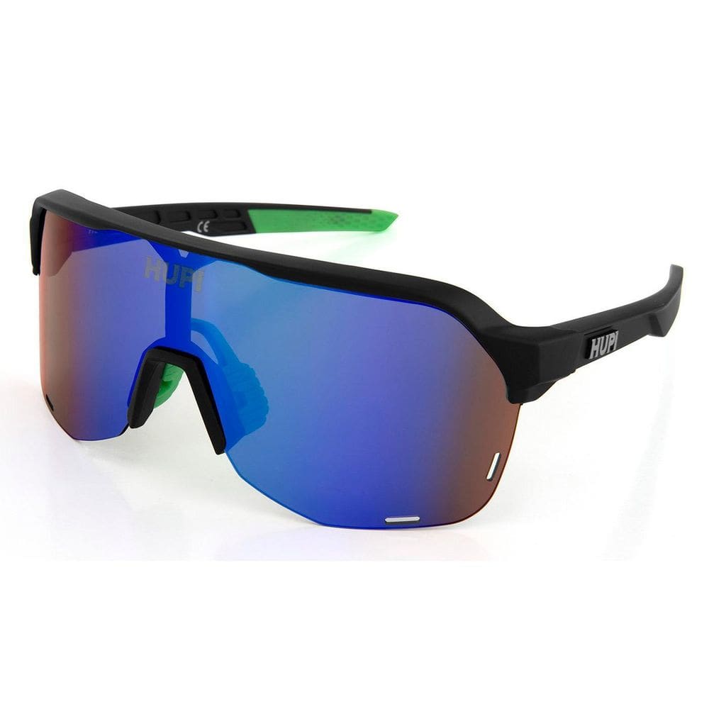 Óculos Hupi Huez Preto/Verde Fosco Lente Espelhada