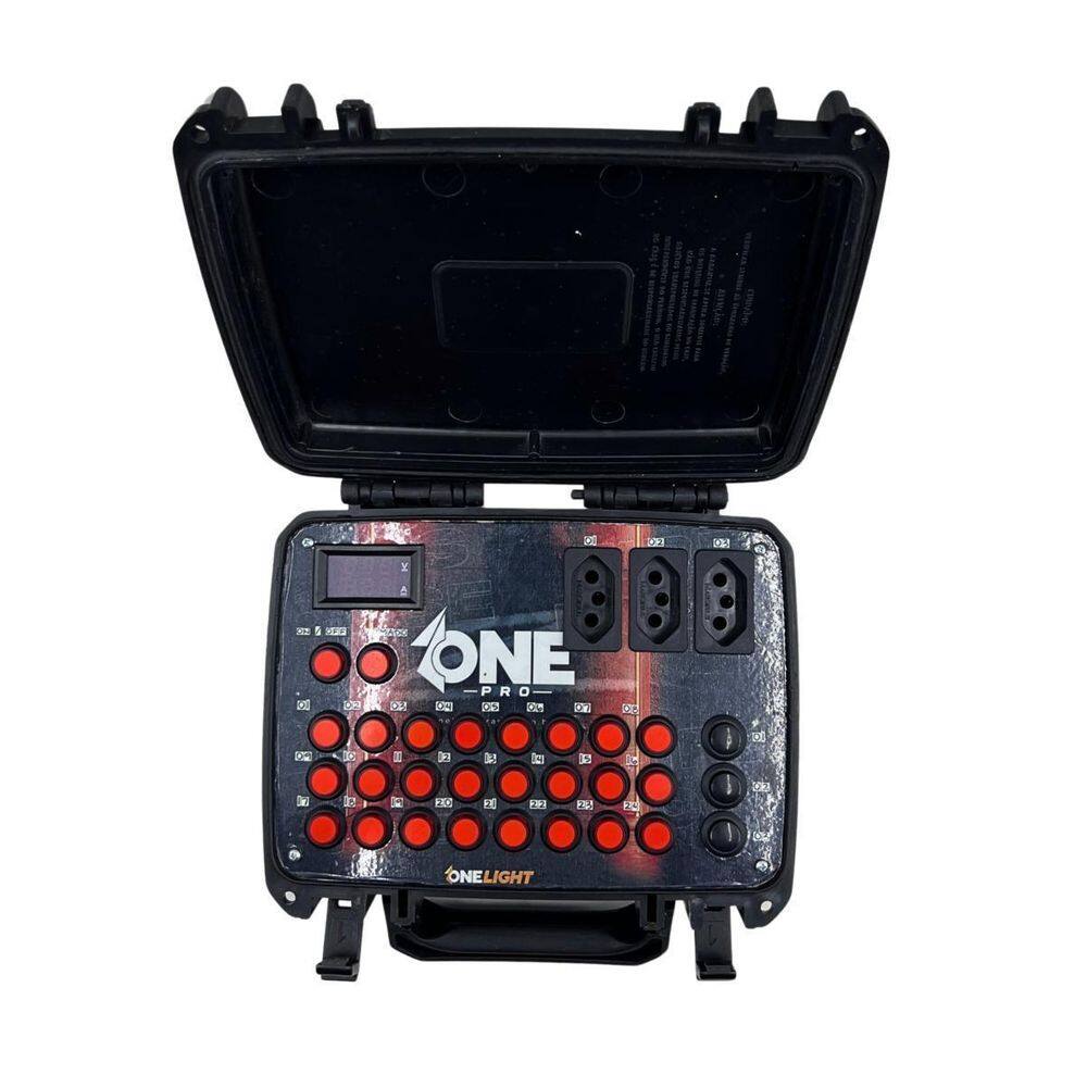 Central De Fogos One Pro 24 Canais + Aux Co2 E Fire Machine