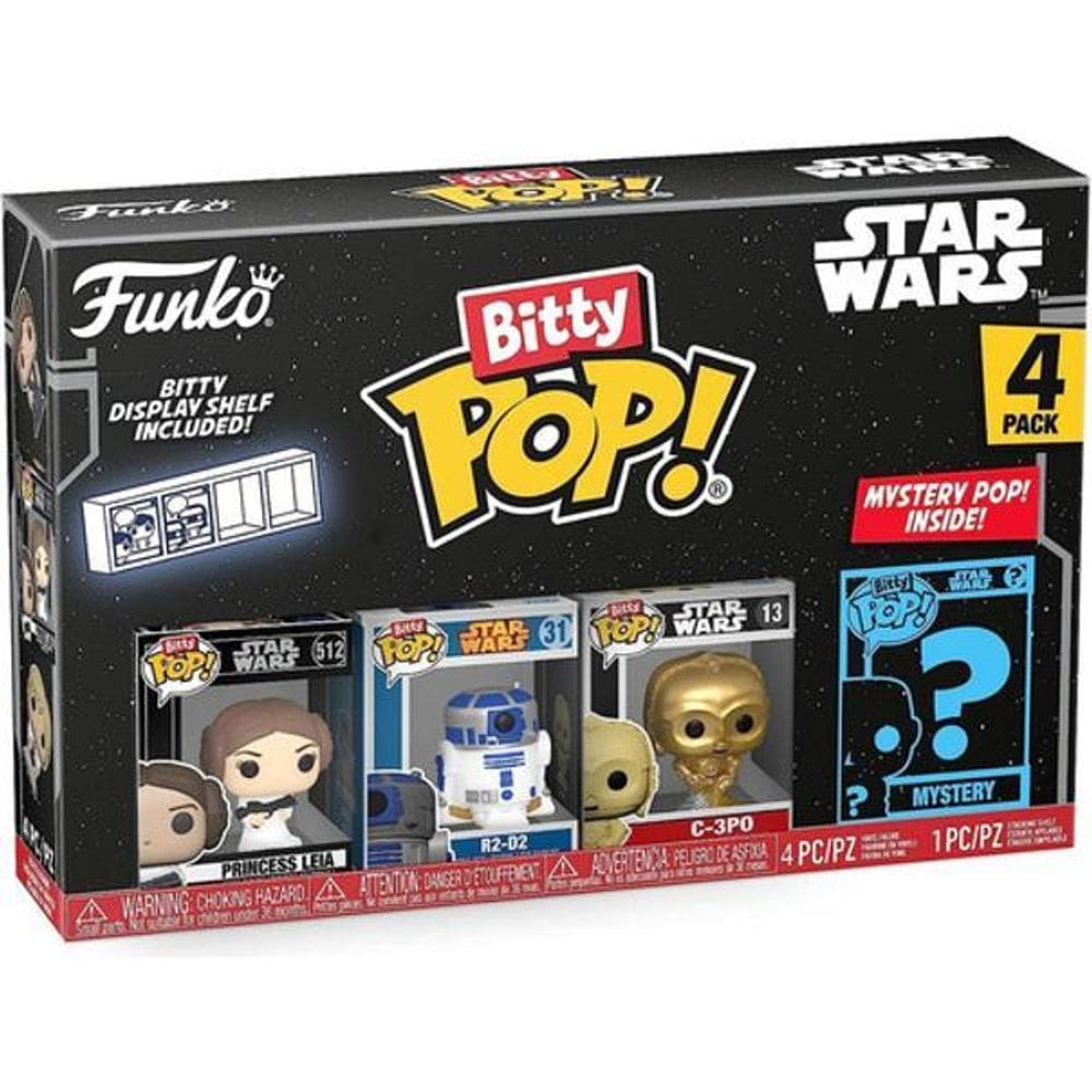 Funko Bitty Star Wars Leia, R2-D2, C-3Po E Bitty Mystery