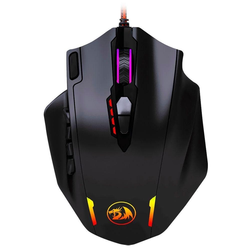 Mouse Gaming Redragon M908 Impact Rgb Com Fio Usb Preto