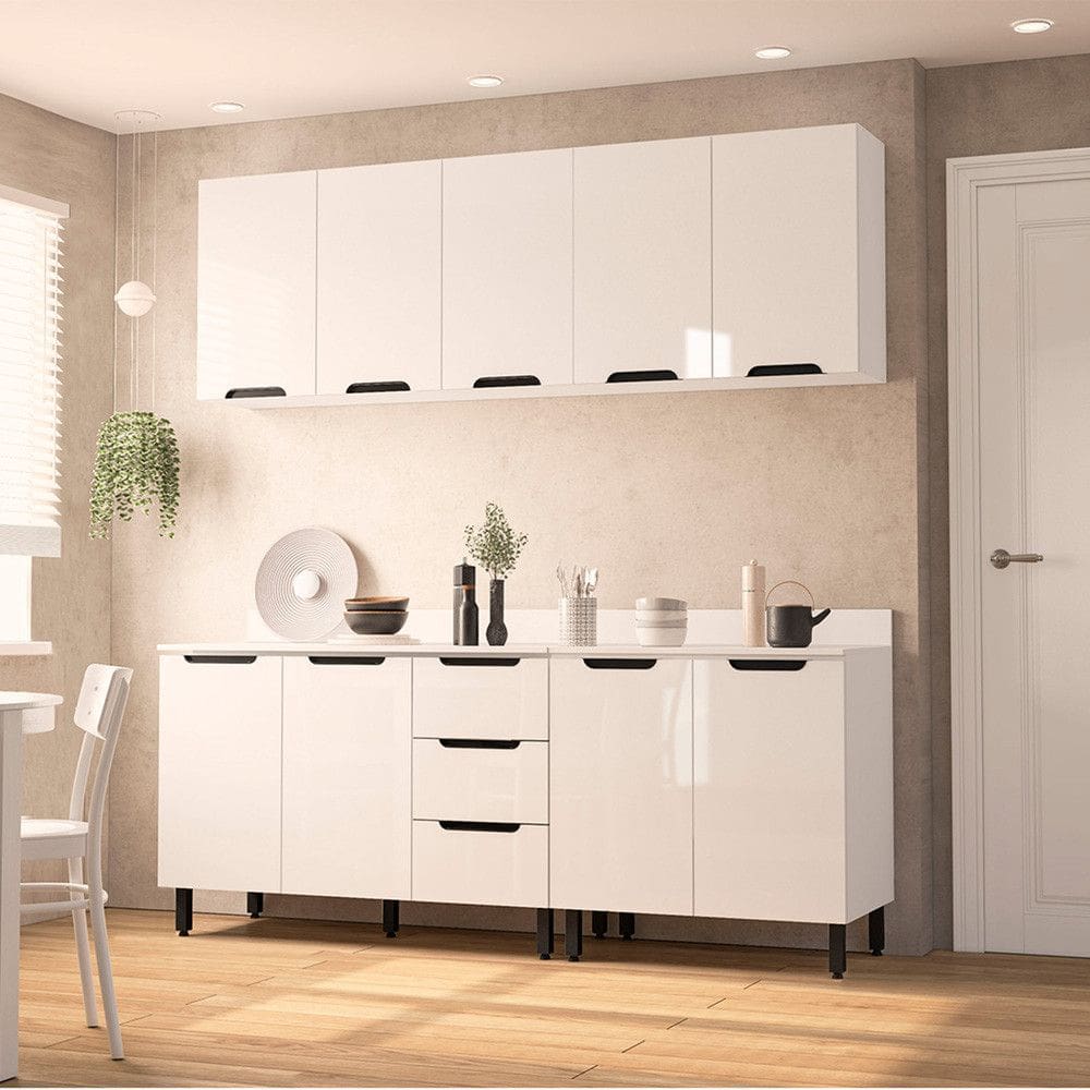 Cozinha Modulada 4 Pecas com Tampo Maeena Politorno