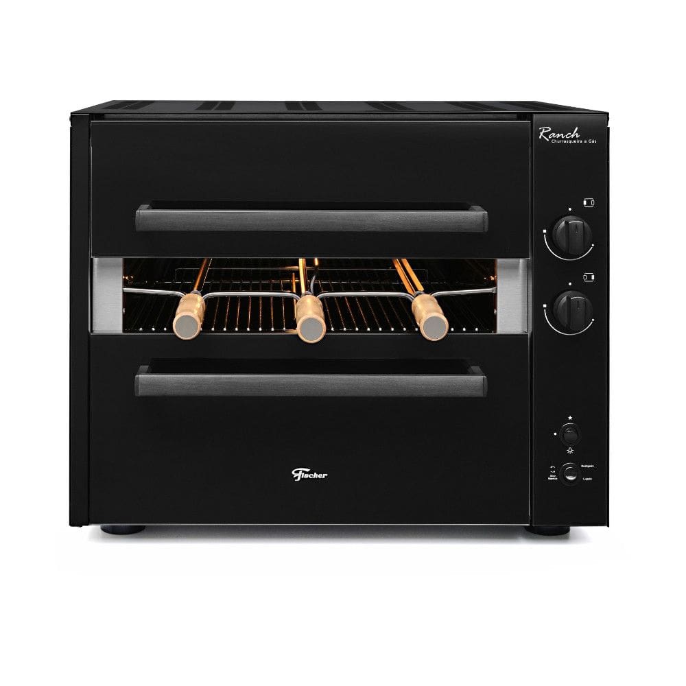 Churrasqueira a Gas  de Bancada Fischer 3 Espetos Ranch