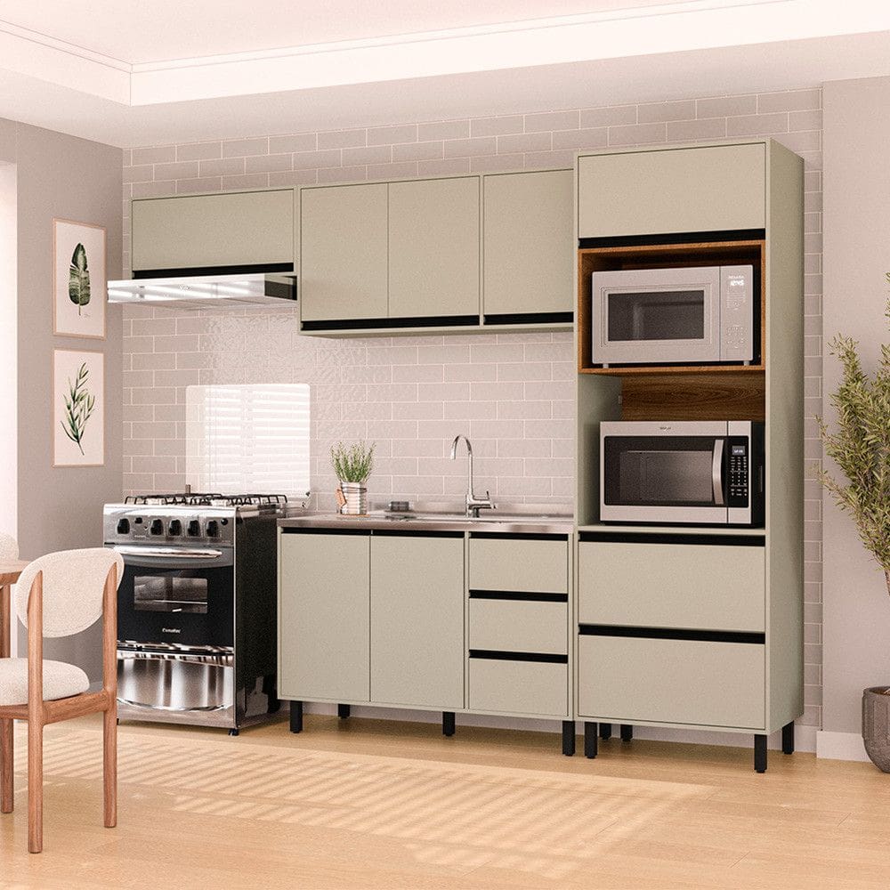 Cozinha Modulada 4 Pecas sem Pia Koya Politorno