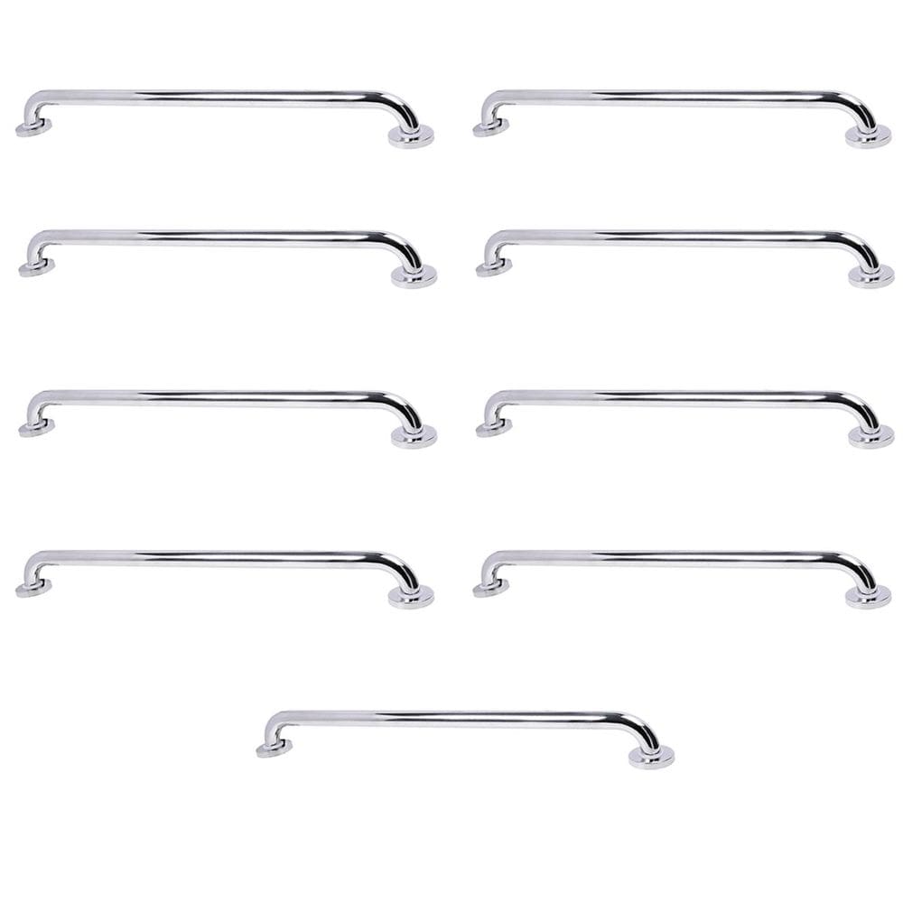 Barra de Apoio Inox 80cm Kit 9 Unidades Idoso Cadeirante Deficiente Banheiro Box Corrimao Segurança  Acessibilidade