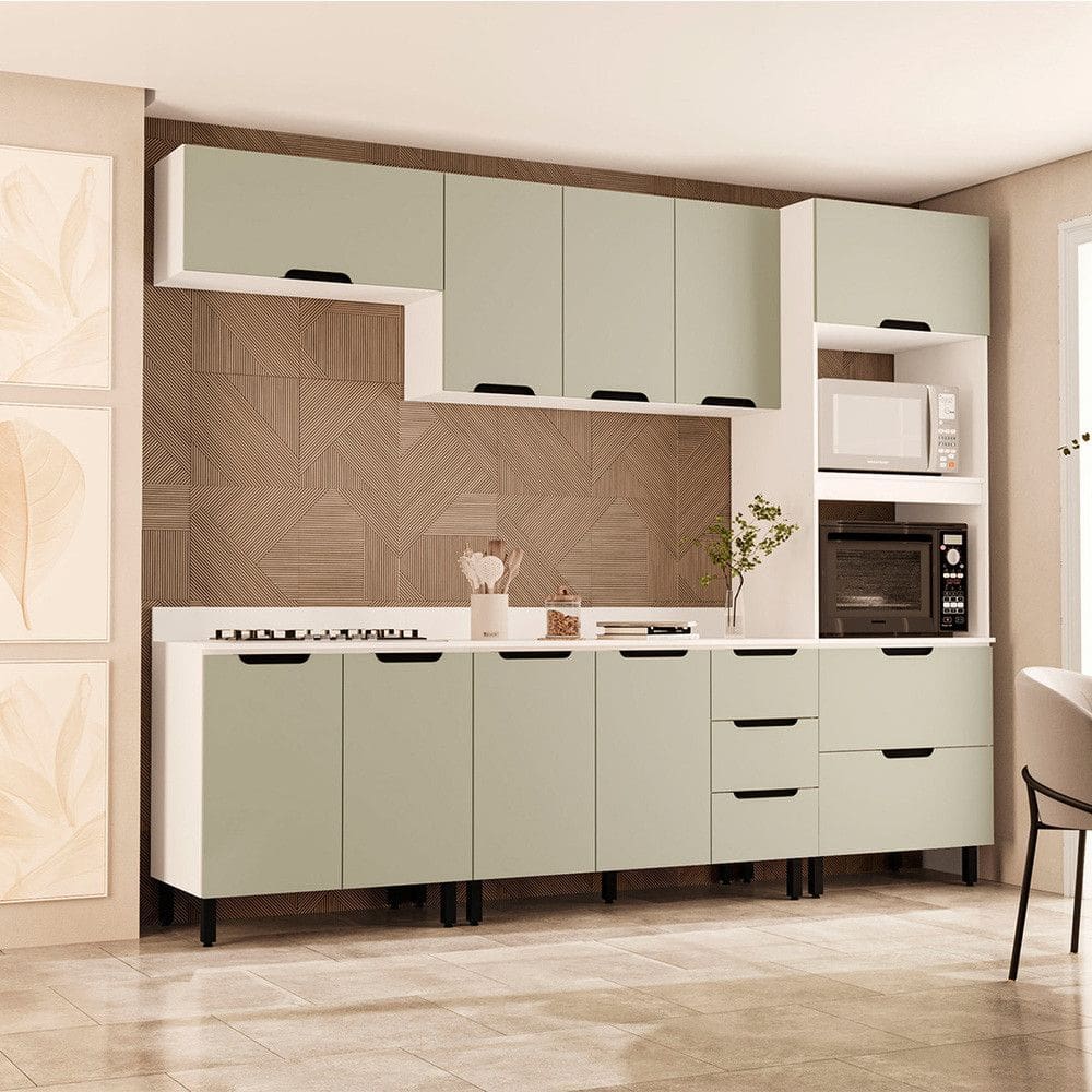 Cozinha Modulada 5 Pecas com Tampo Maeena Politorno