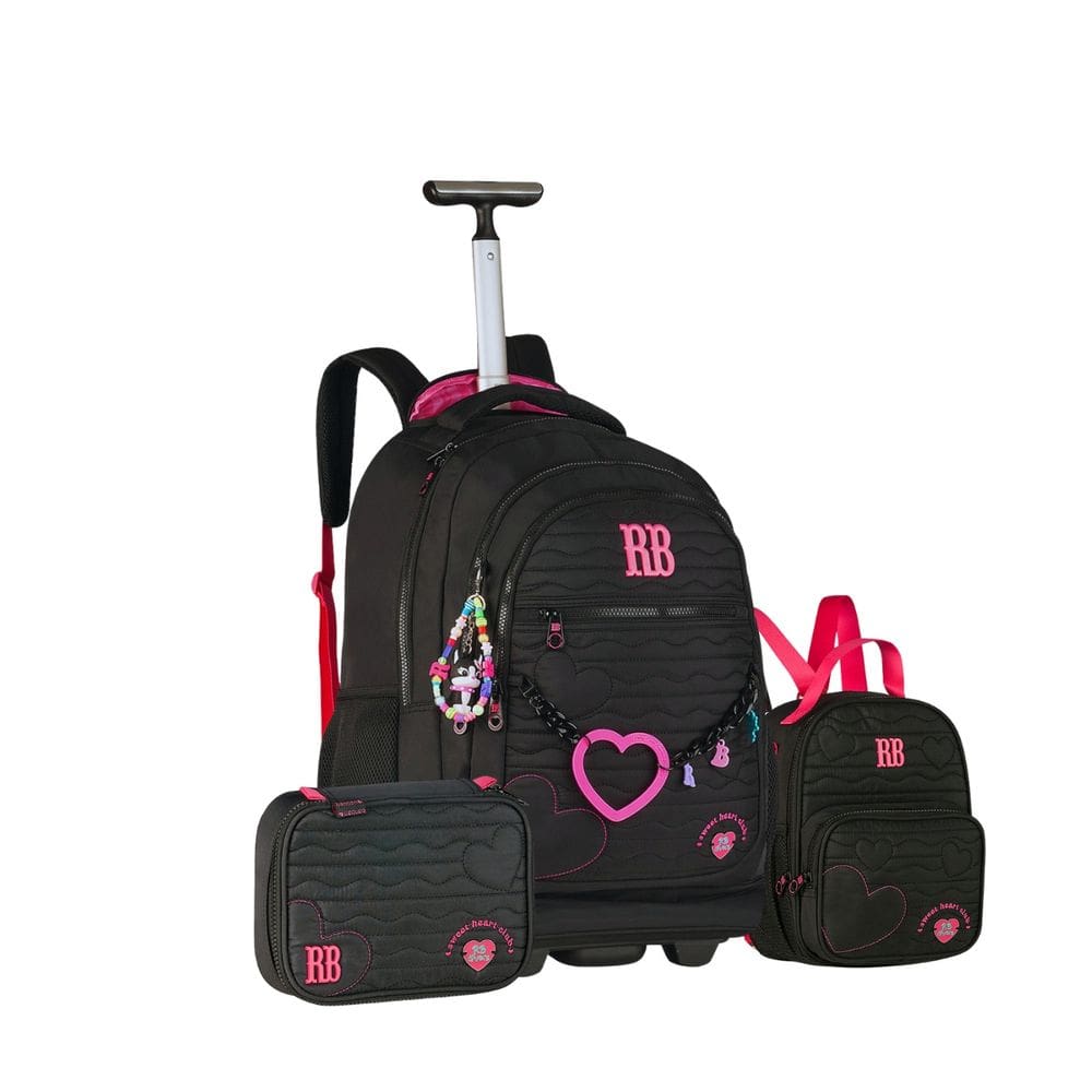 Mochila Rodas Lancheira Térmica Rebecca Bonbon Estojo Box