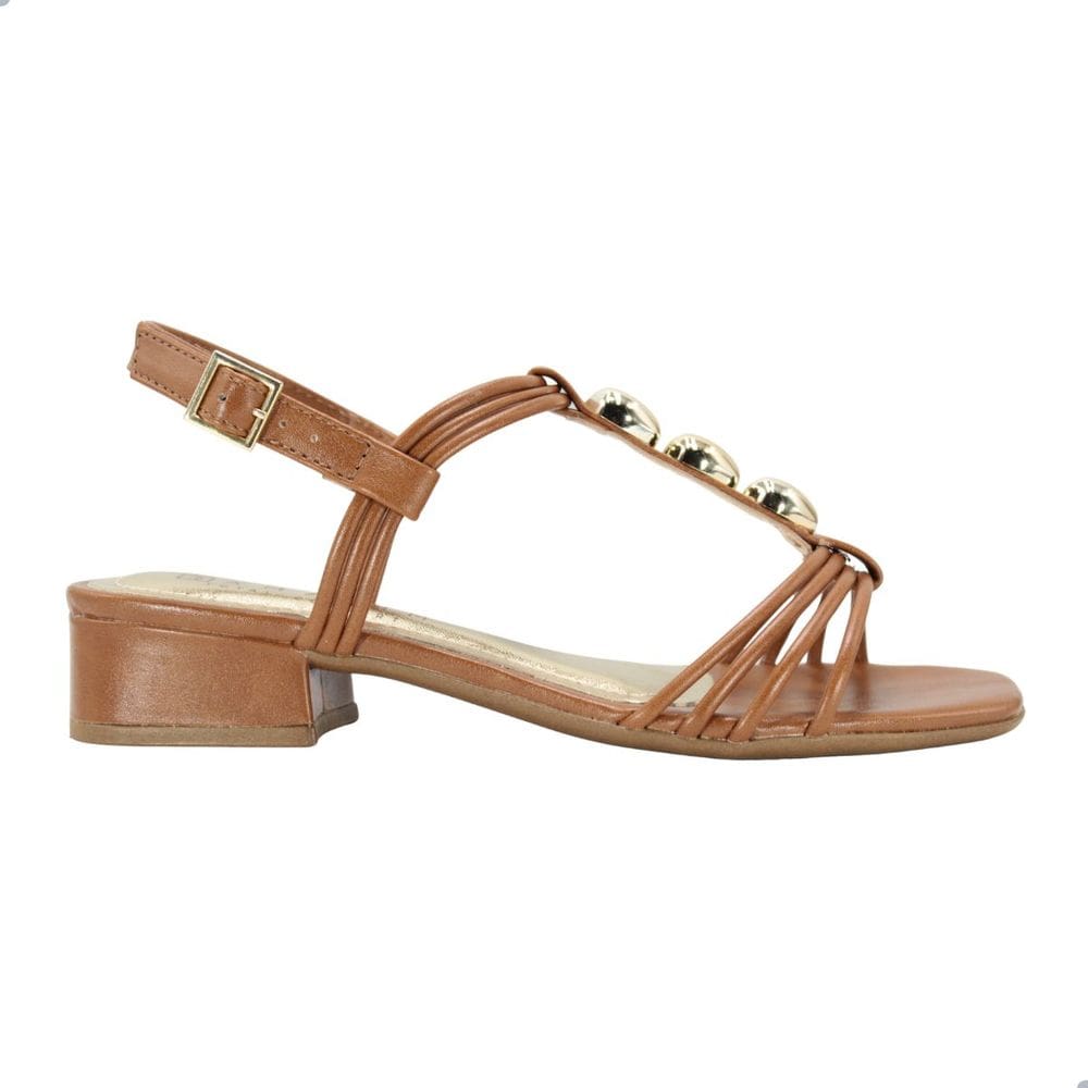 Sandália Ramarim Salto Baixo Marrom Toffe 2548203