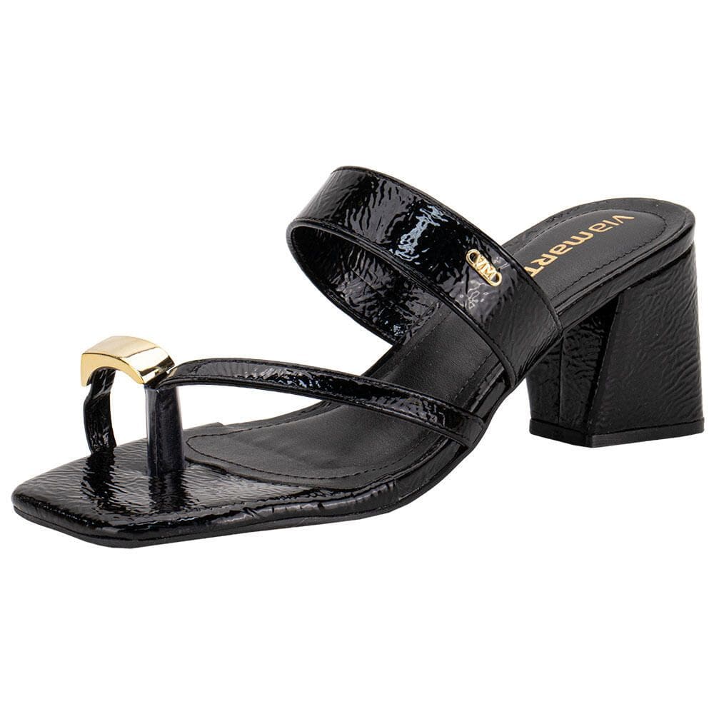 Tamanco Feminino Salto Grosso Via Marte 264006