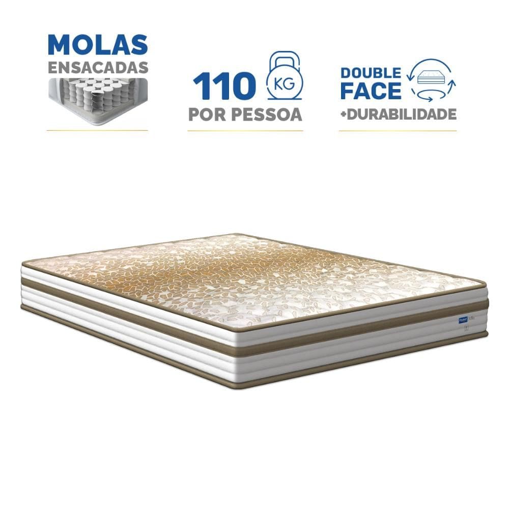 Colchão de Molas Ensacadas Double Face Pillow Euro Alfa Probel Queen 158cm