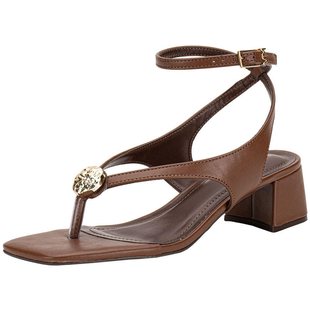 Sandália Feminina Salto Grosso Via Marte 199025