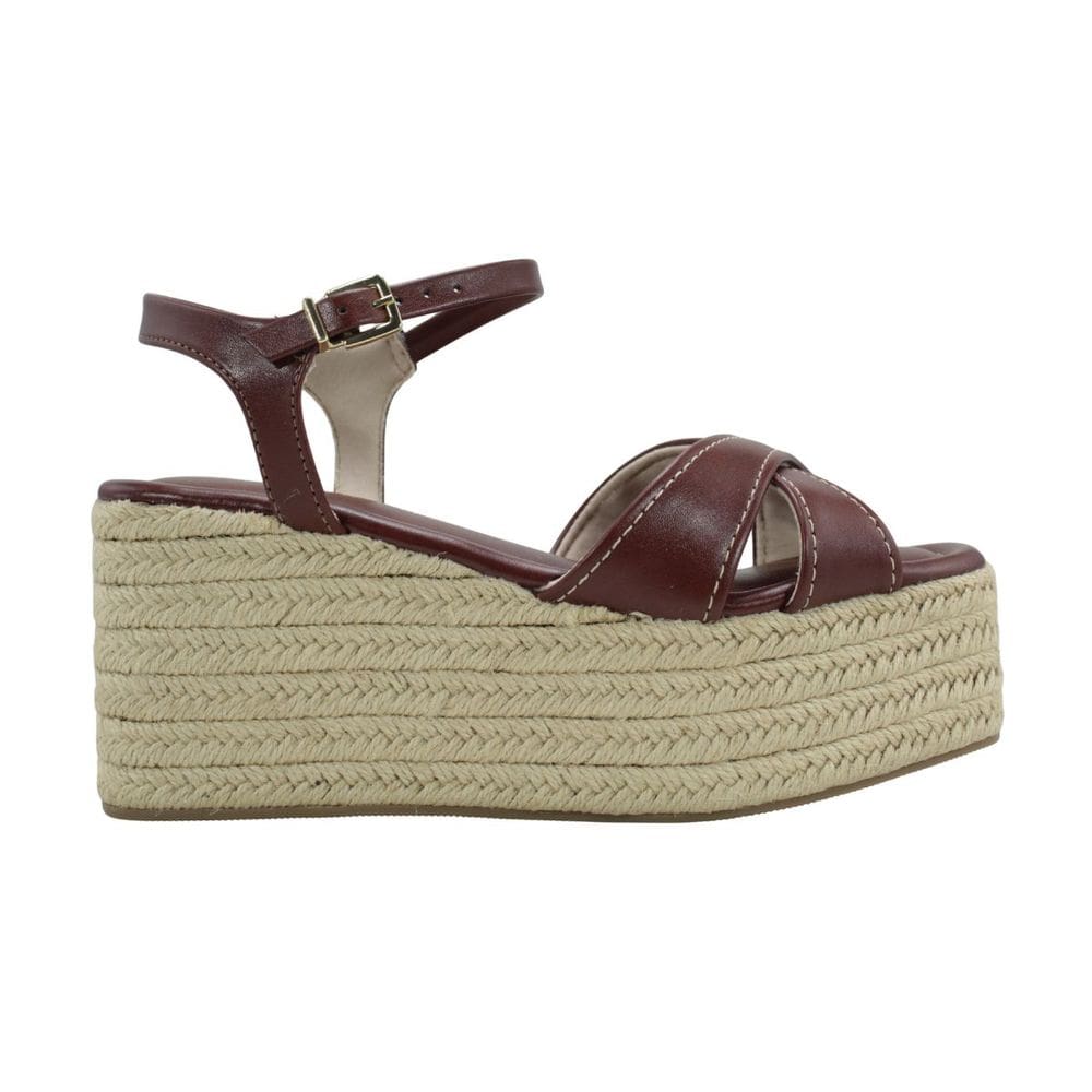 Sandália Ramarim Com Salto em Corda Napa Rum