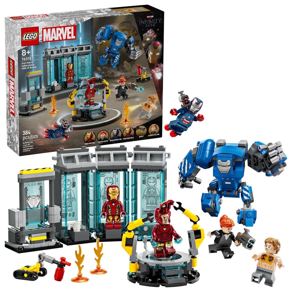 Brinquedo de construção LEGO Marvel Iron Man`s Laboratory 76315