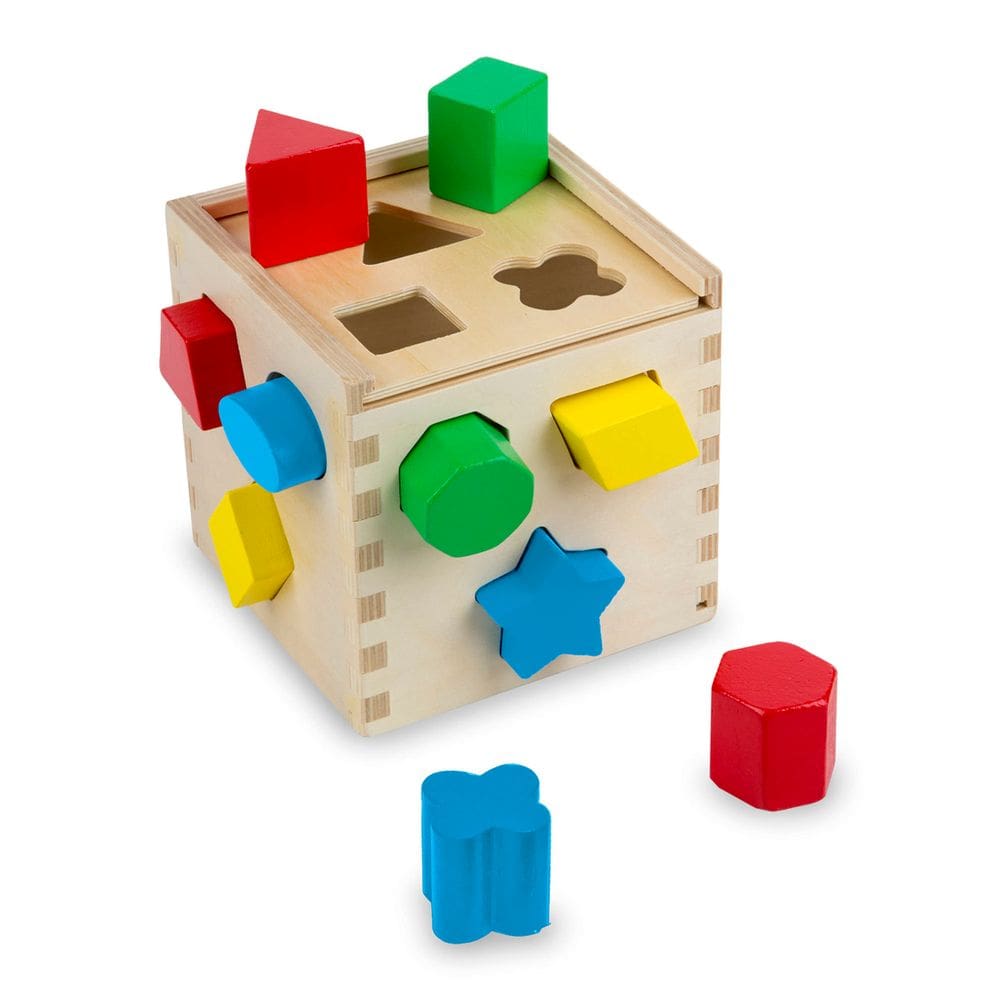 Brinquedo de madeira clássico Shape Sorting Cube Melissa & Doug 2+