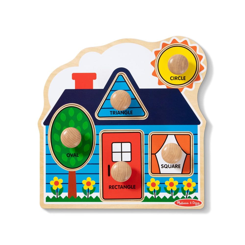 Quebra-cabeça de madeira Melissa & Doug First Shapes Jumbo Knob
