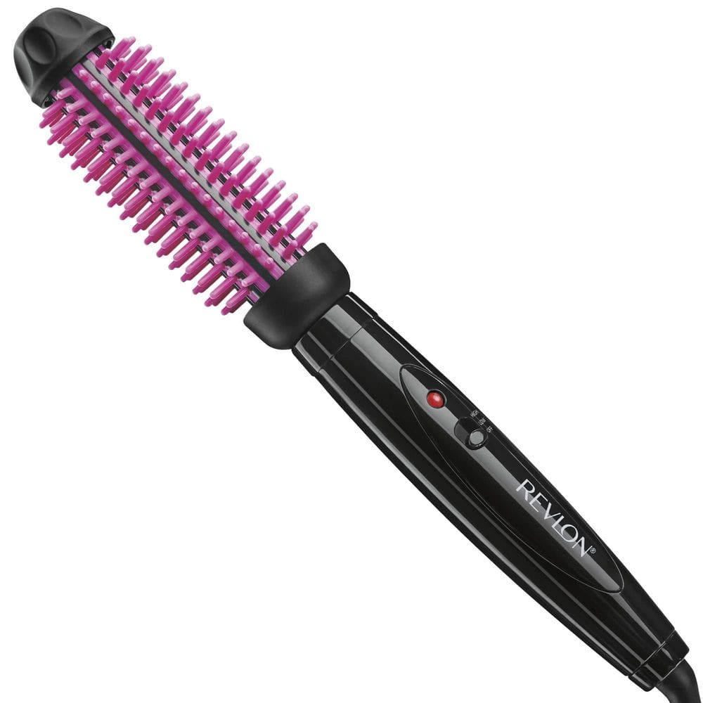 Escova de modelagem de cabelo REVLON Silicone Bristle aquecida 2,54 cm preta