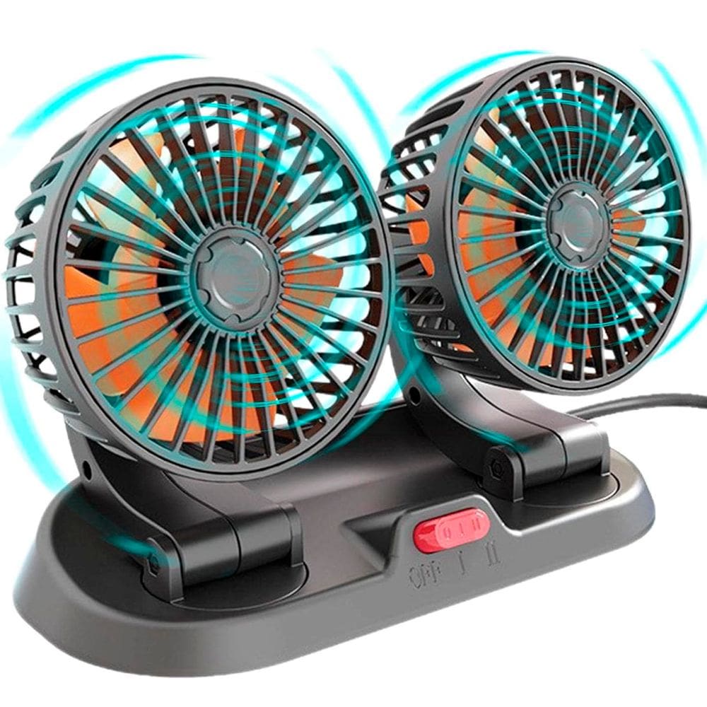 Ventilador Mesa Duplo USB Escrivaninha Estudos Carro Escritorio Home Office Sol Verao 2 Velocidades Dias Quentes