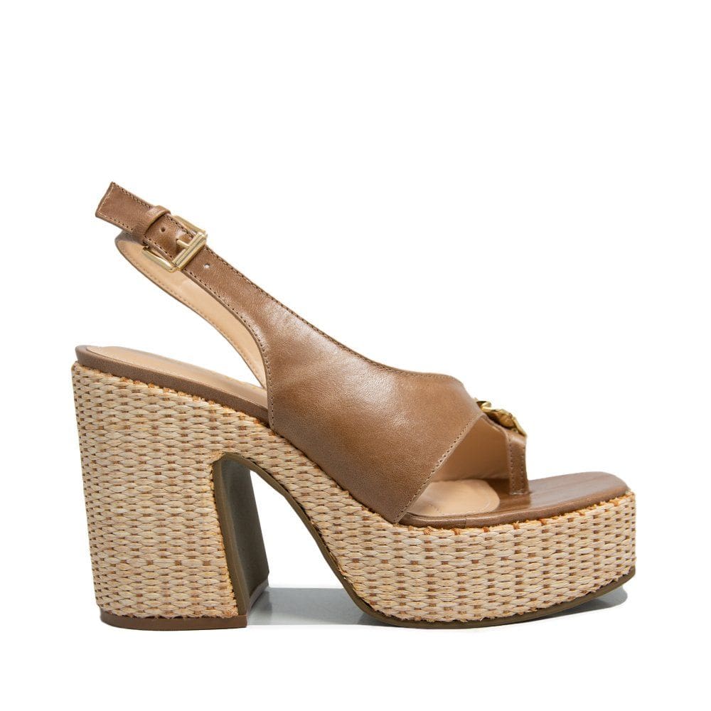 Sandalia Cecconello Couro Marrom