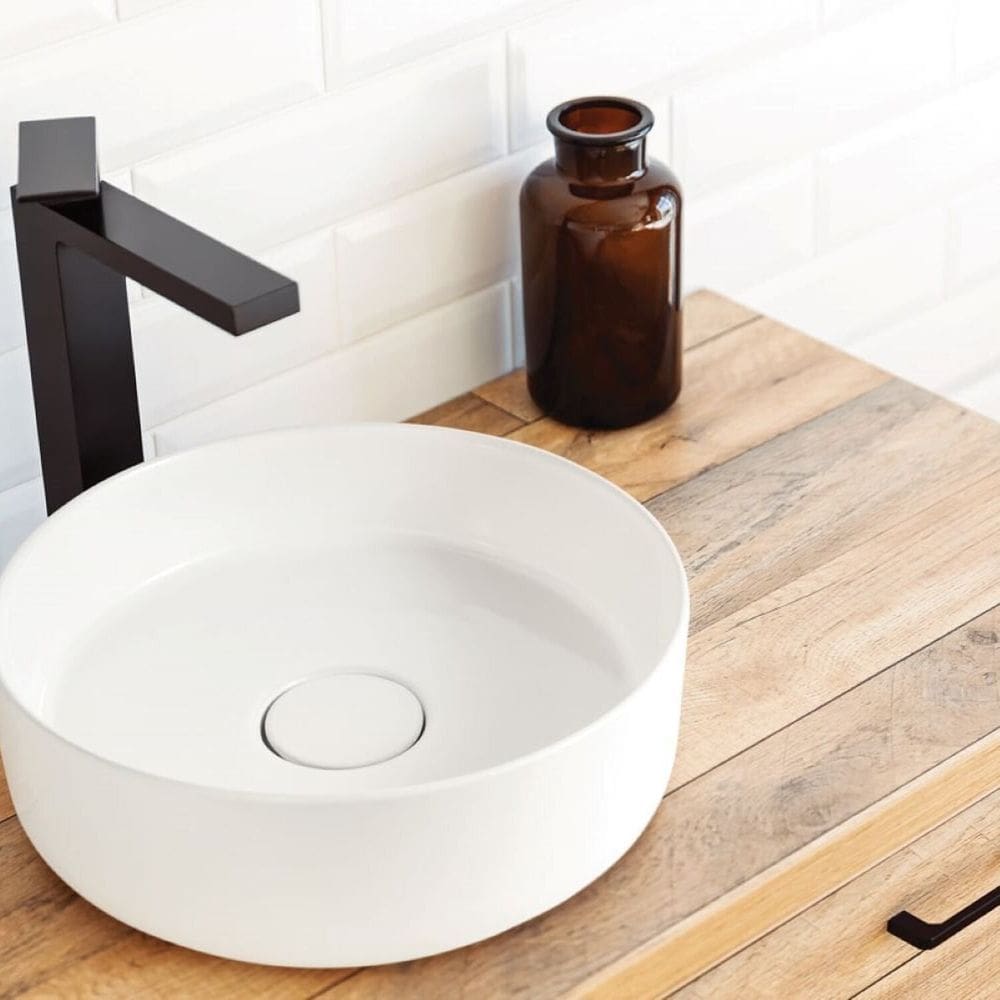 Cuba de Apoio Redonda 35cm em Cerâmica Ica2700 Icasa Branco