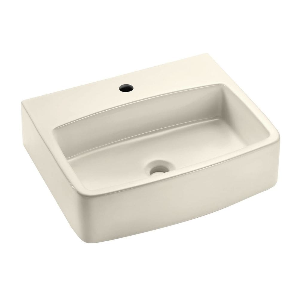 Cuba de Apoio Retangular com Mesa 51x41cm em Cerâmica Ica1301 Icasa Palha