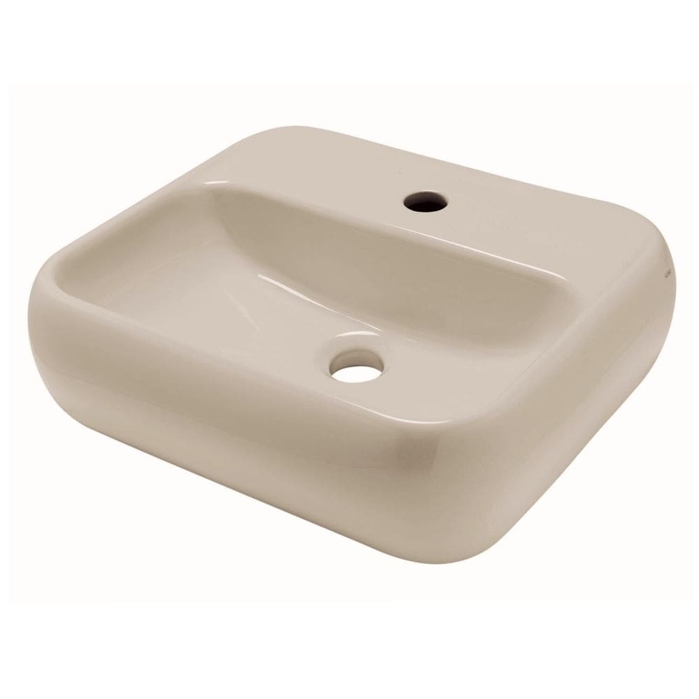 Cuba de Apoio Retangular com Mesa 43x38cm em Cerâmica Ica102 Icasa Areia