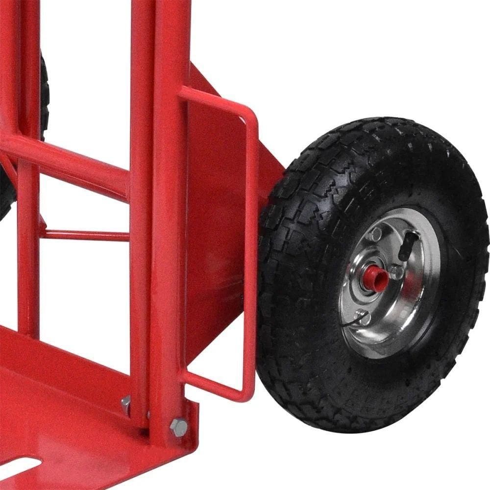 Carrinho Para Carga 250kg Metálico Base Articulada Pneu Câmara Worker