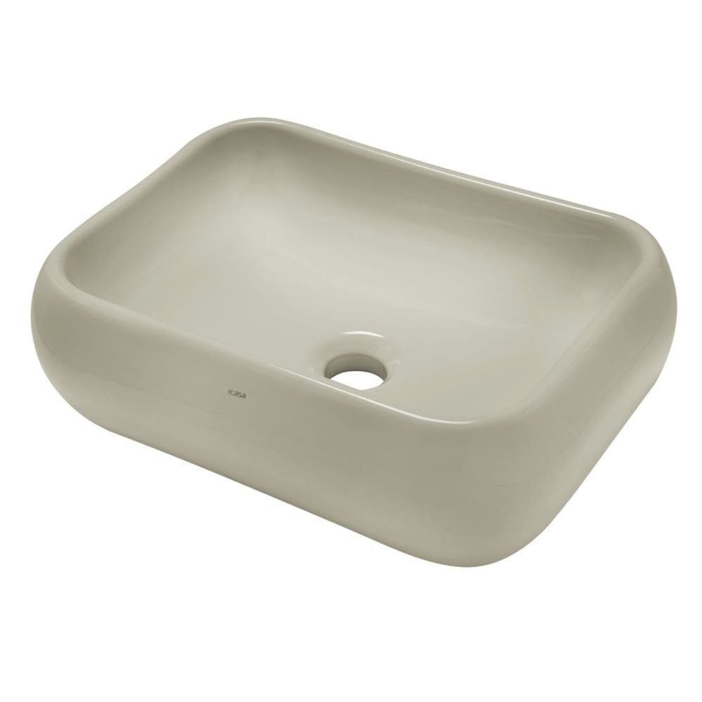 Cuba de Apoio Retangular 41x31cm em Cerâmica Ica801 Icasa Palha