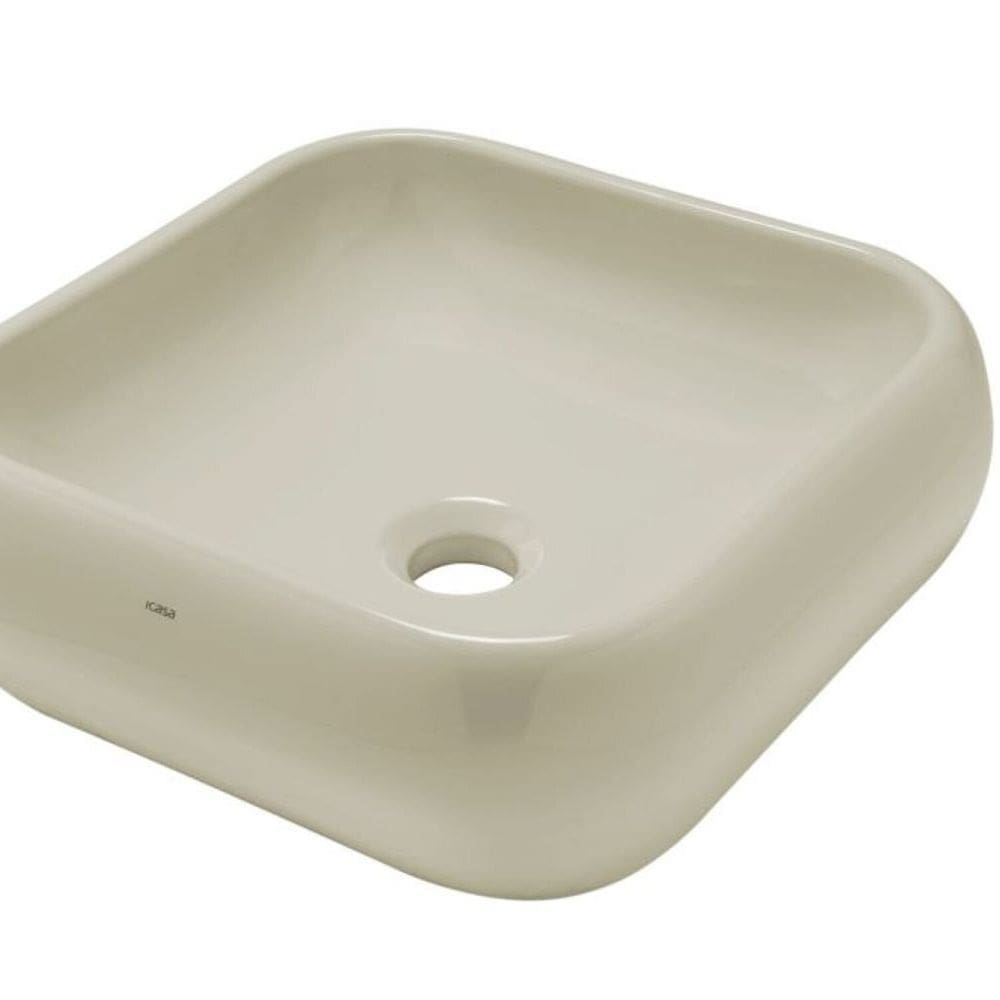 Cuba de Apoio Quadrada 37x37cm em Cerâmica Ica701 Icasa Palha