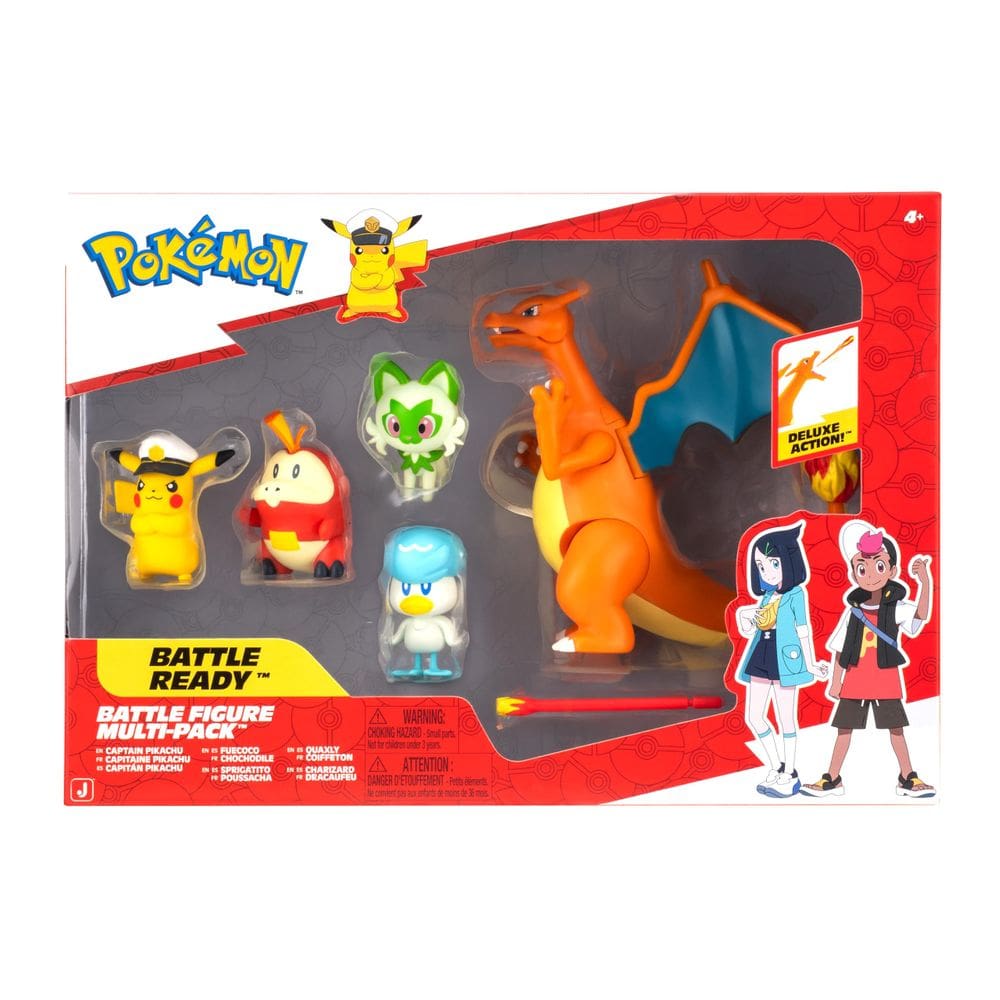 Set de Figuras Pokémon Horizontes Batalla Paquete de 5 con Accesorio 4+