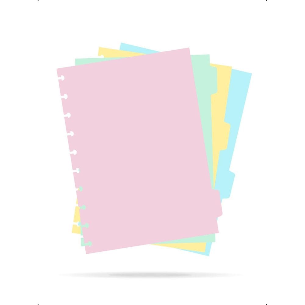 Kit 4 Divisórias Caderno De Disco B5 Escolar Universitário