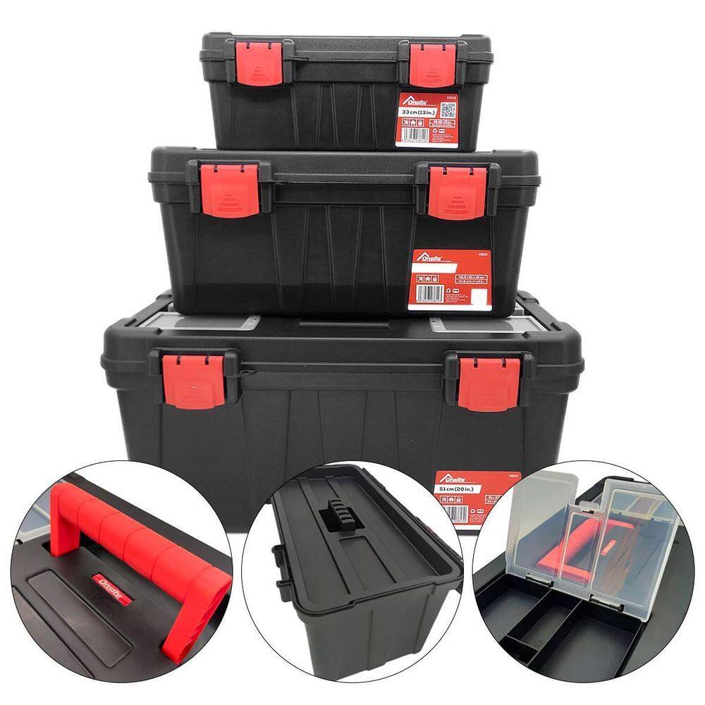 Kit 3 Caixa Plástica Maleta De Ferramenta 13 17 20 Onsite